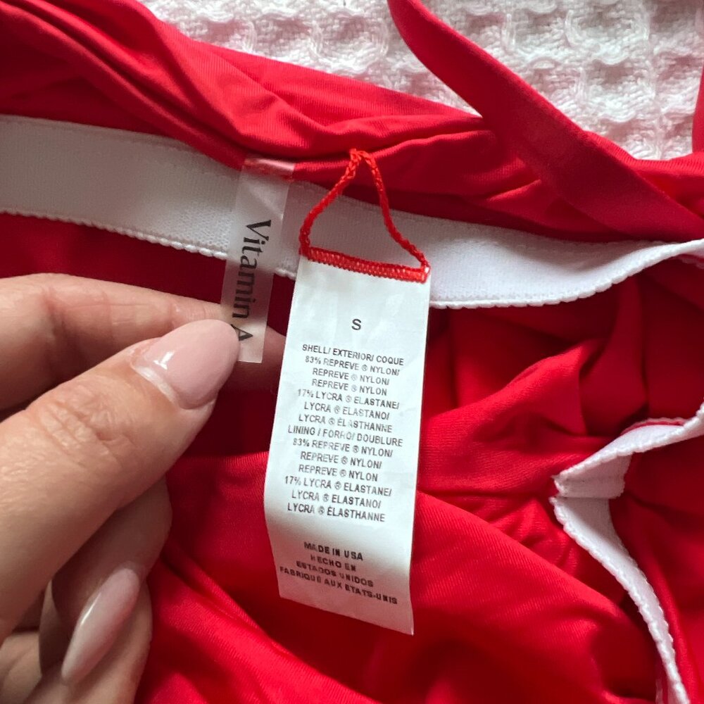 NWOT Vitamin A Swim Jenna One Piece - Ruby EcoLux - Picture 8 of 9
